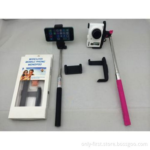 Wireless mobile phone mono-pod selfie stick Bluetooth for iPhone/Samsung